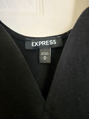 Express Black V-Neck Top